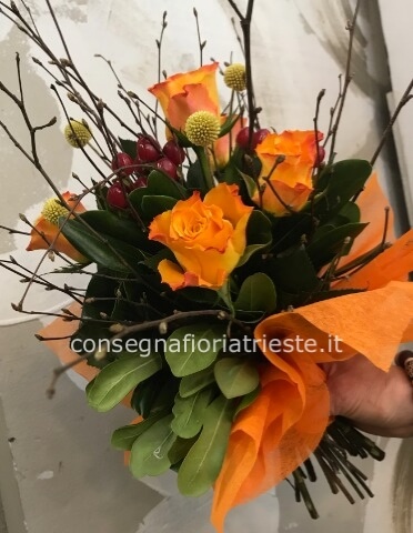 Bouquet di rose arancio(foto)