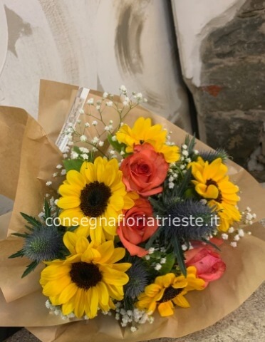 Bouquet di girasoli e rose(foto)