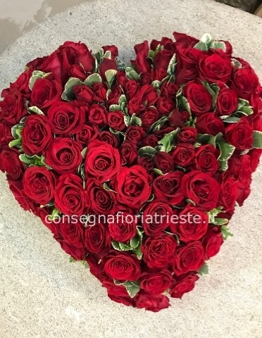Cuore di rose rosse 30x30
