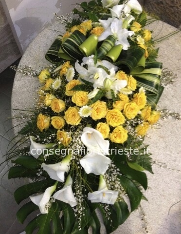 copricassa bianco giallo