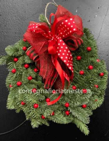 coroncina natalizia da appendere portafortuna