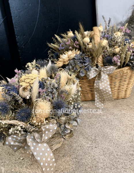 cesto fiori secchi h 26 diam 30 cm circa