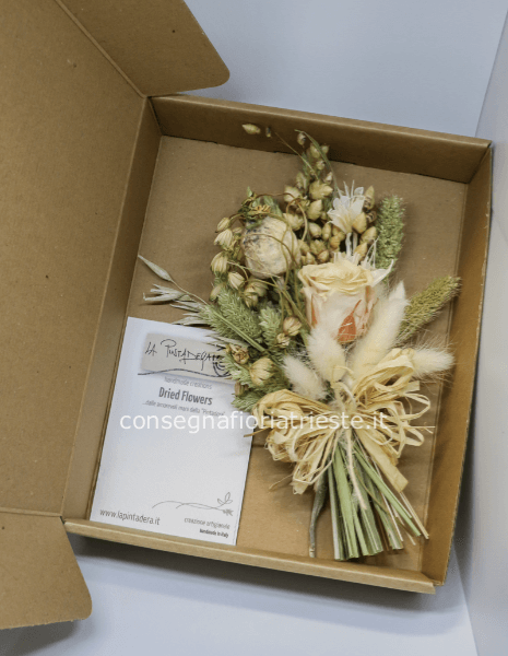 Scatola regalo con fiori secchi NATURALE