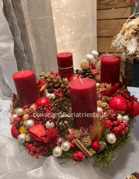 Corona Avvento Extra Rossa