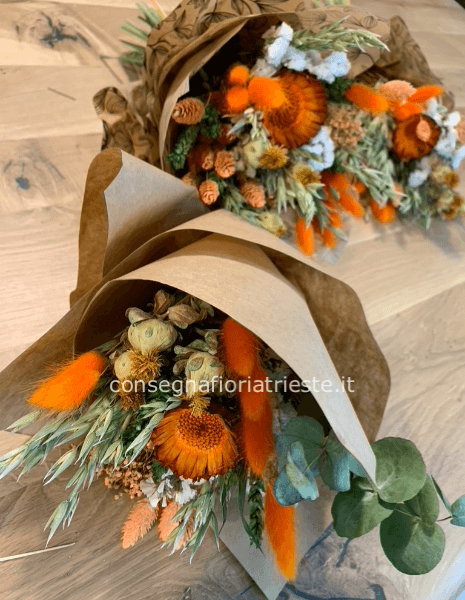 Mazzo fiori secchi ARANCIO