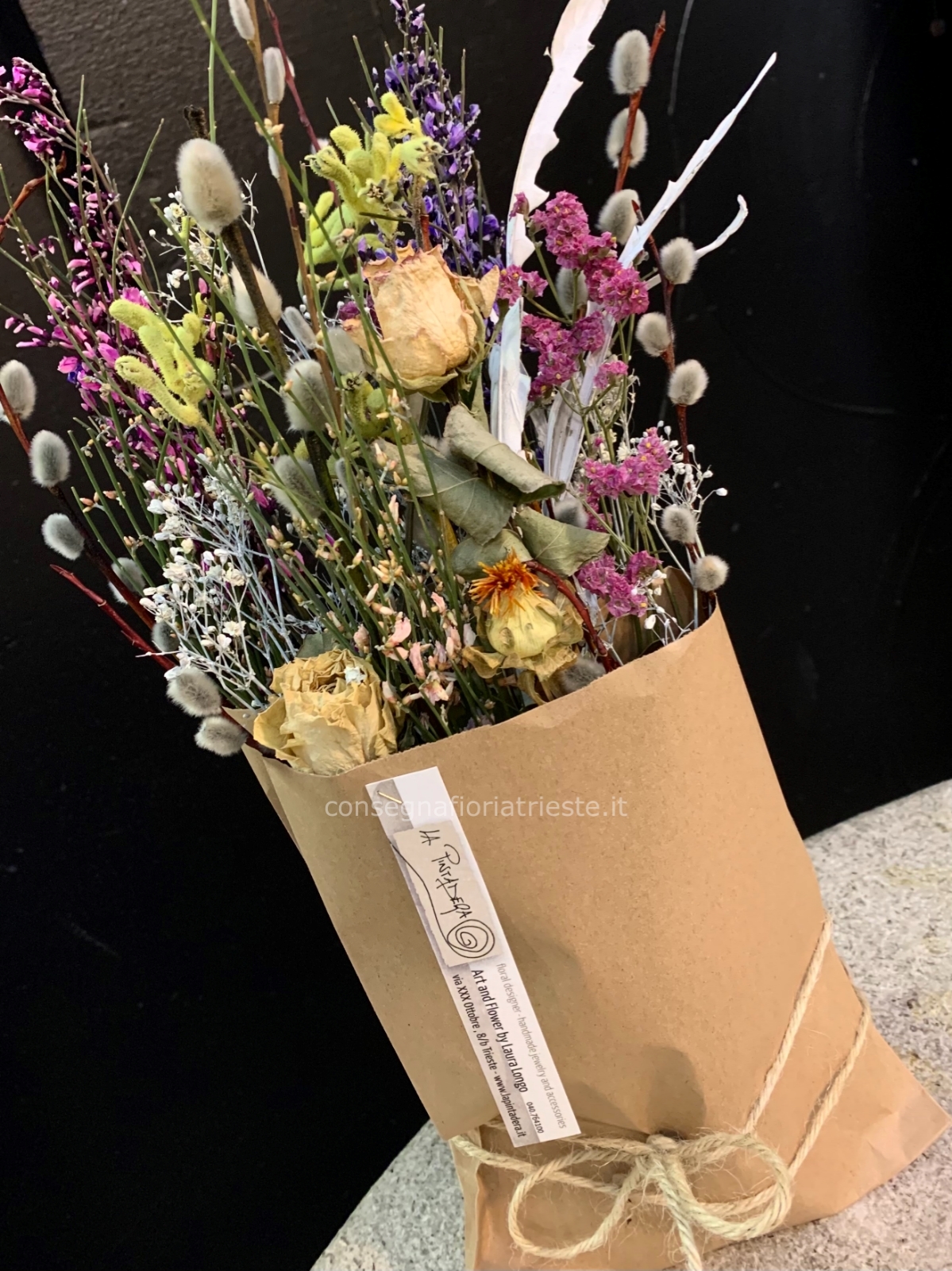 Bouquet di fiori secchi online con invio a domicilio